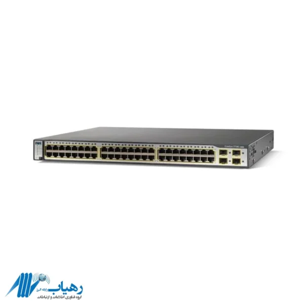 تصویر سوئیچ Cisco WS-C3750G-48TS-S در نمای جلویی