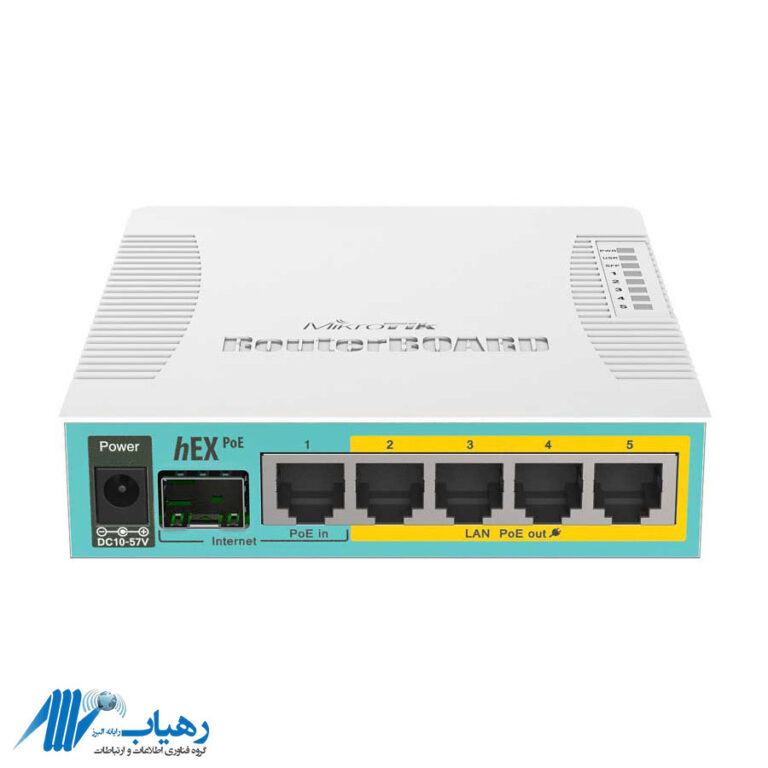 نمای کلی روتر میکروتیک hEX PoE
