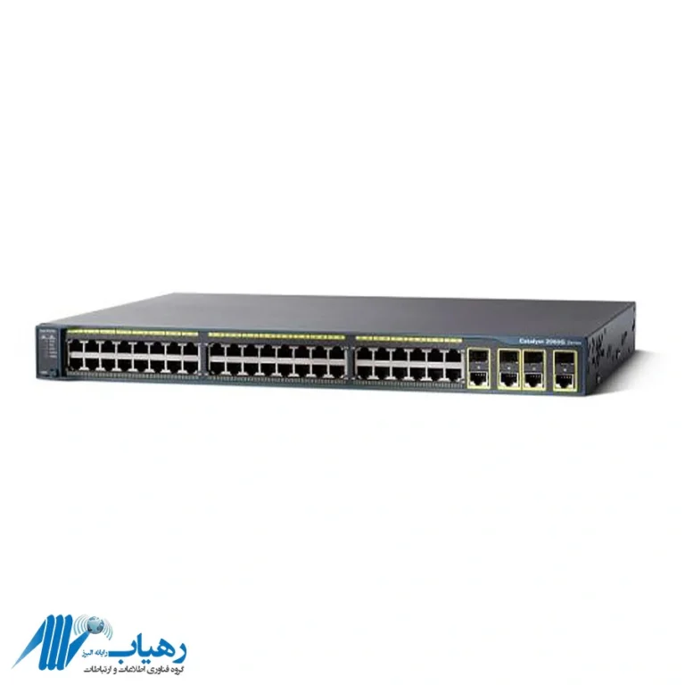 نمای جلو سوئیچ سیسکو مدل WS-C2960-48-TCL