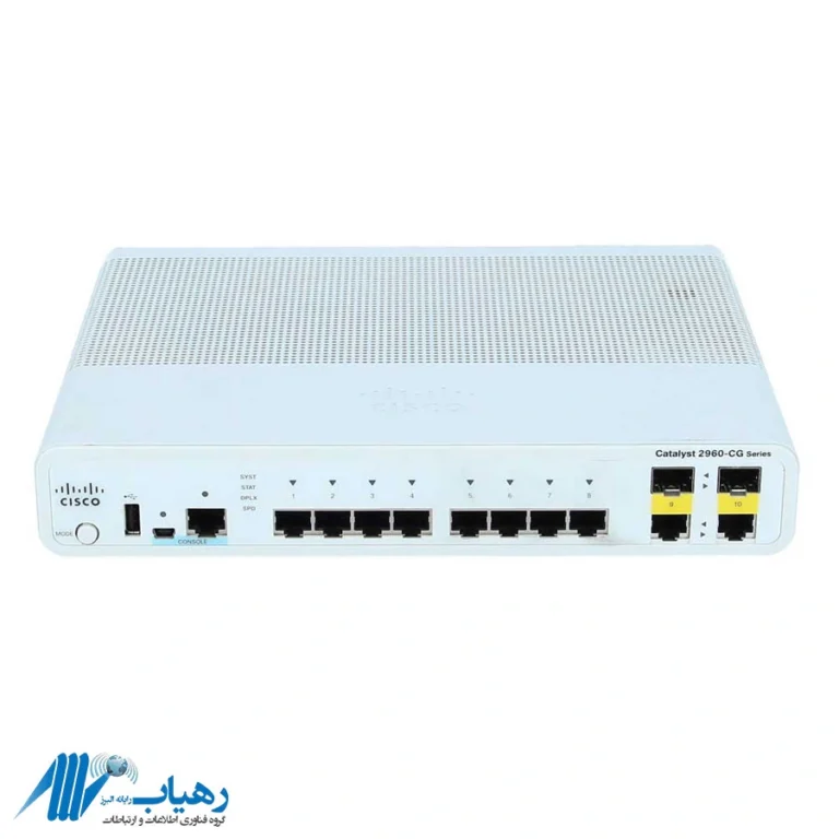 سوئیچ سیسکو مدل WS-C2960CG-8TC-L با 8 پورت گیگابیتی