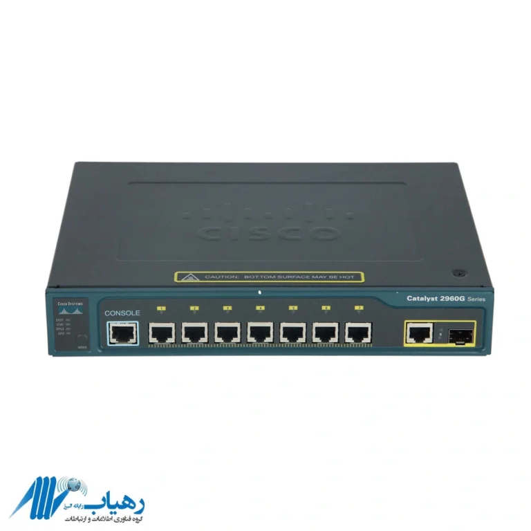 نمای جلو سوئیچ سیسکو مدل WS-C2960G-8TC-L