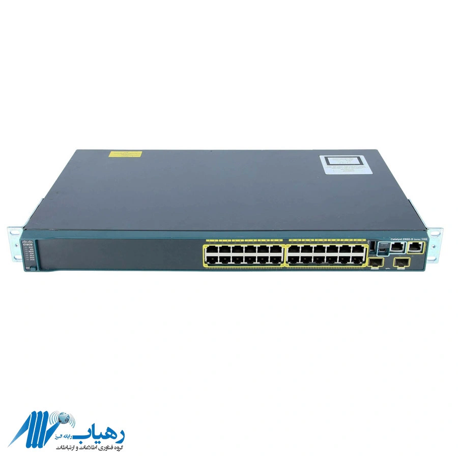 نمای جلو از سوئیچ سیسکو مدل WS-C2960S-24TD-L