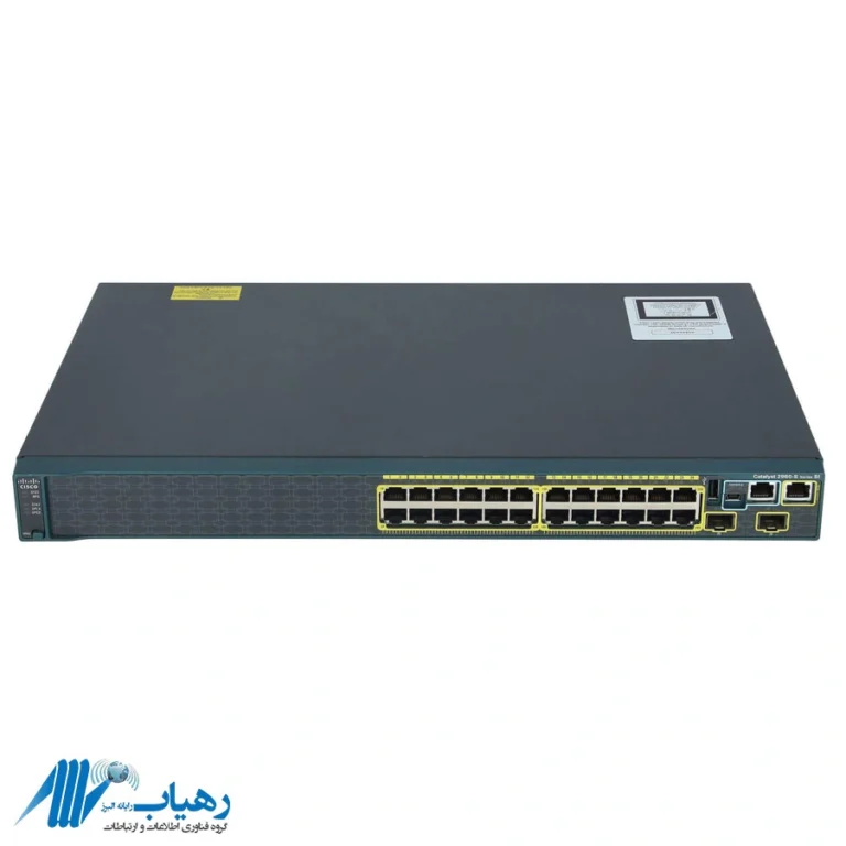 نمای روبرو از سوئیچ سیسکو مدل WS-C2960S-24TS-S