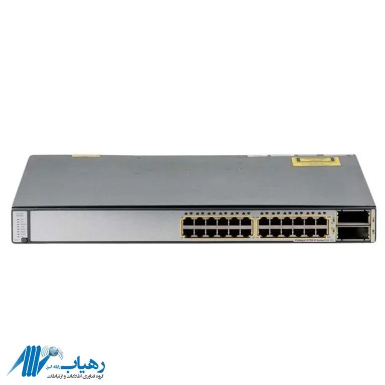 سوئیچ سیسکو مدل WS-C3750E-24TD-S 10G با 24 پورت گیگابیت و دو Uplink 10G"