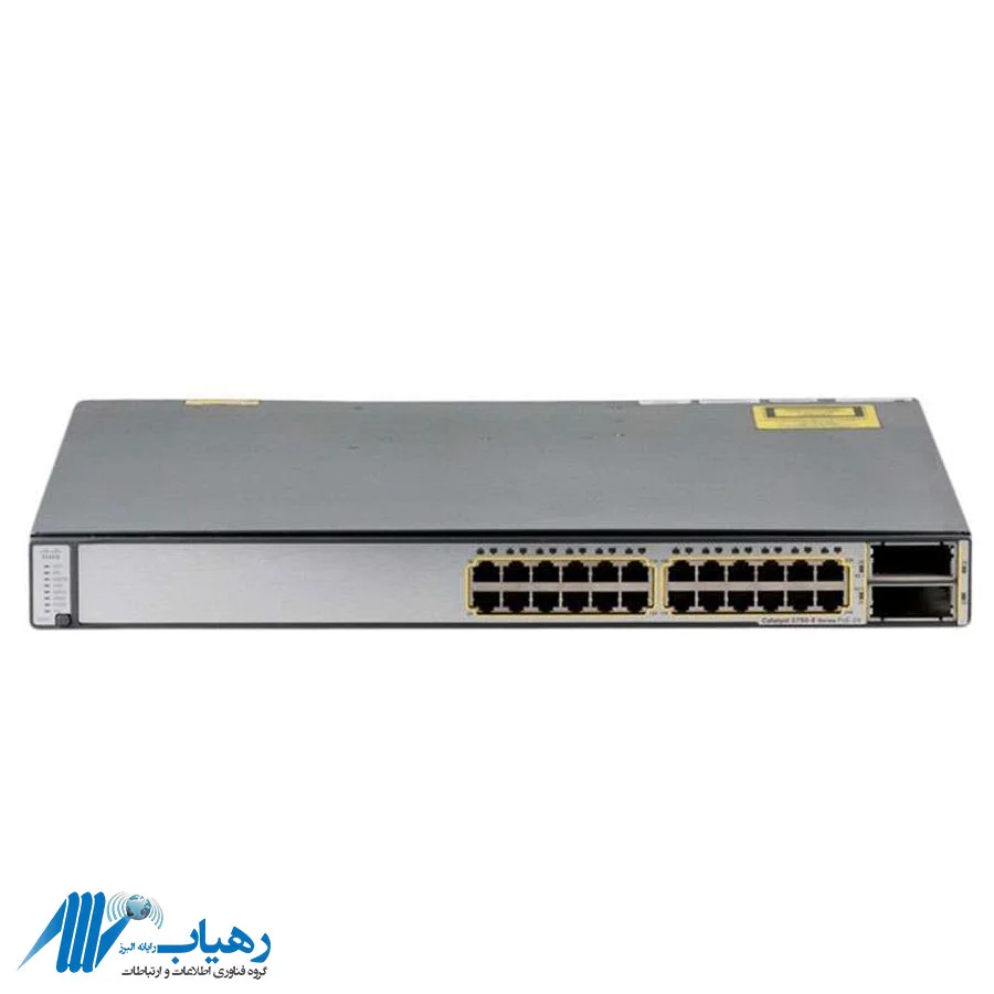 سوئیچ سیسکو مدل WS-C3750E-24TD-S 10G با 24 پورت گیگابیت و دو Uplink 10G"