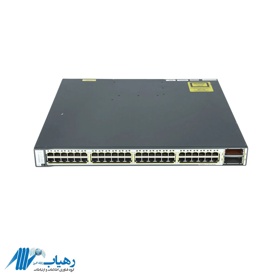 نمای جلوی سوئیچ سیسکو مدل WS-C3750E-48TD-S 10G