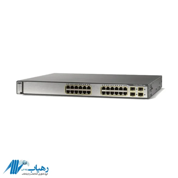 تصویر سوئیچ Cisco WS-C3750G-24TS-S1U در نمای جلو