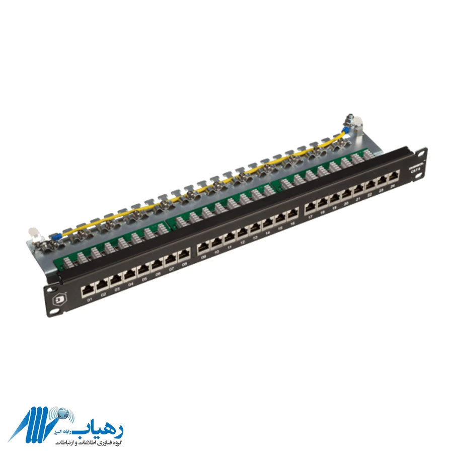 پچ پنل 24 پورت CAT6 FTP برند متا الکترونیک