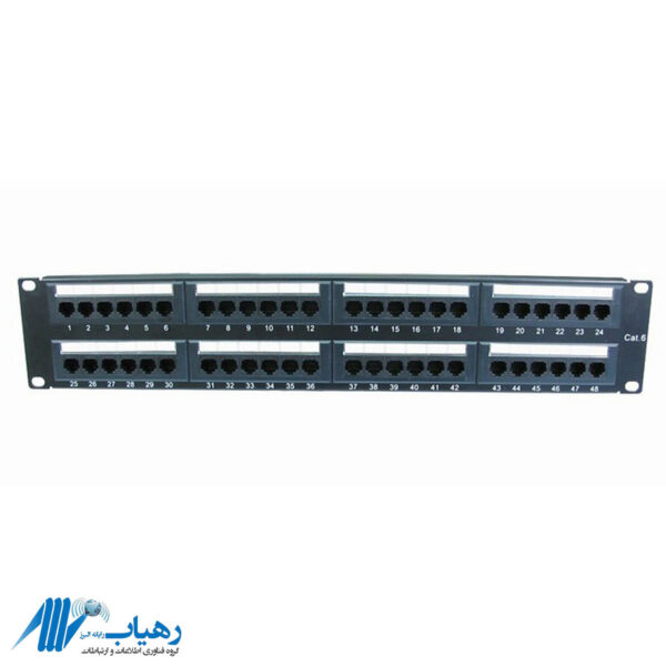 پچ پنل 48 پورت UTP CAT6 برند متا الکترونیک