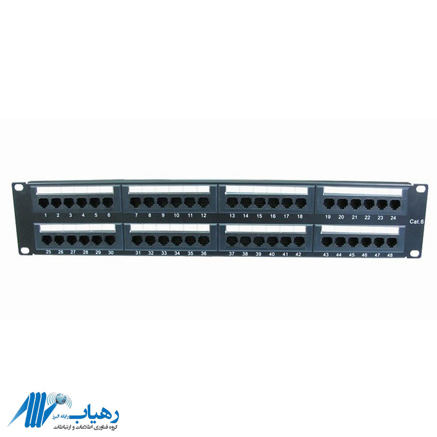 پچ پنل 48 پورت UTP CAT6 برند متا الکترونیک