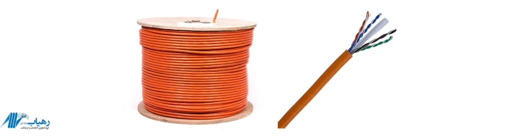 نمای نزدیک از مغزی مس کابل نگزنس UTP outdoor cat6